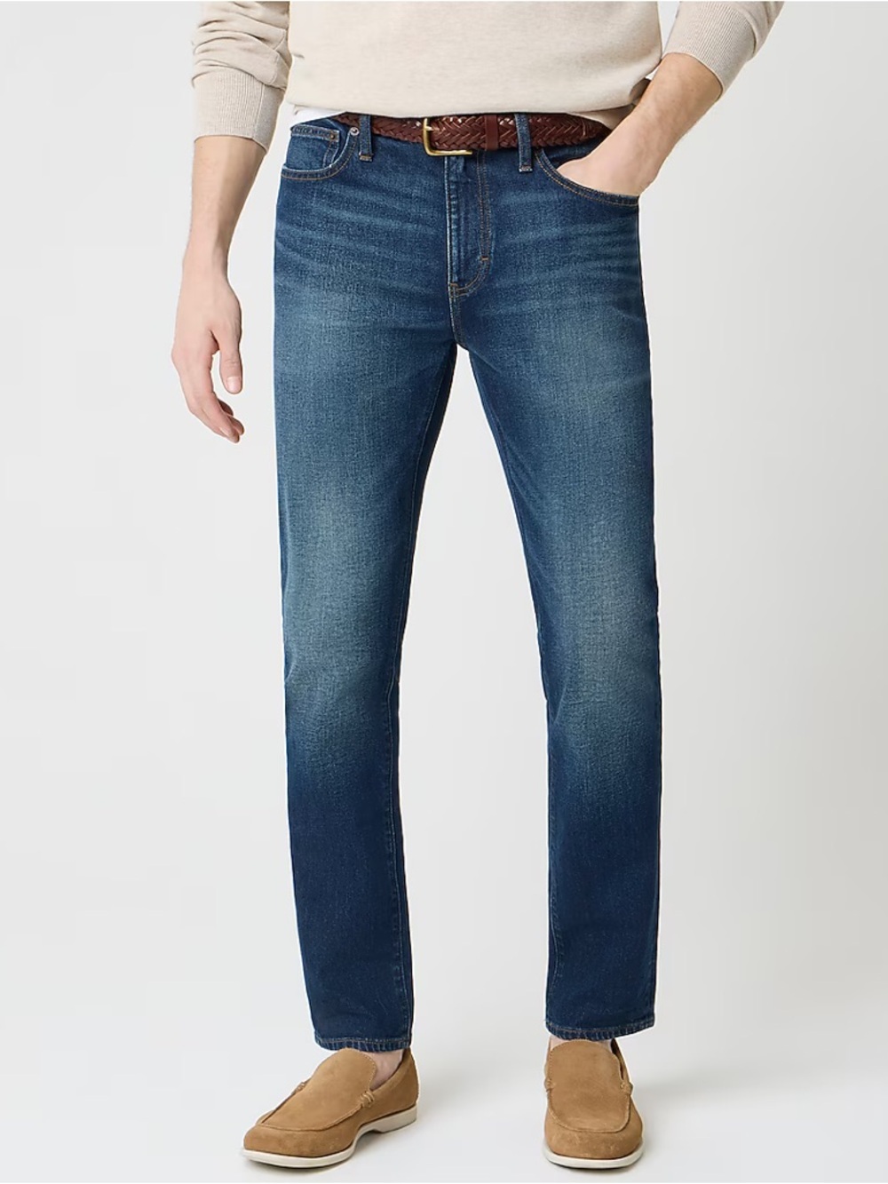 J.Crew Factory Athletic Slim-Fit Jean in Signature Flex Dark Wash Size 40x32